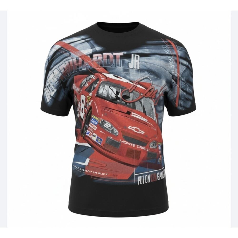 NASCAR Dale Earnhardt All Over Print T Shirt Mens XL Chase Authentic Good Fade
